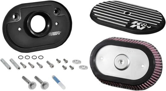 KN Street Metal Air Intake Assembly Side Draft Black