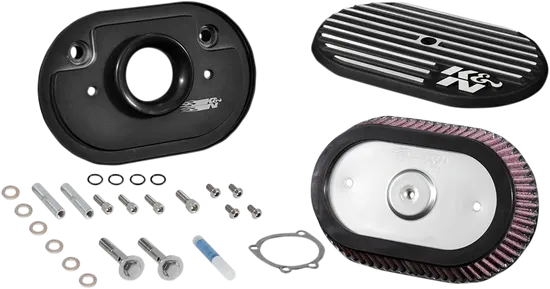 KN Street Metal Air Intake Assembly Side Draft Black