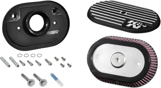 KN Street Metal Air Intake Assembly Side Draft Black