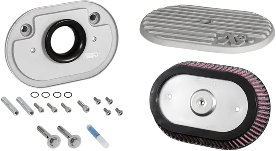 KN Street Metal Air Intake Assembly Side Draft Silver