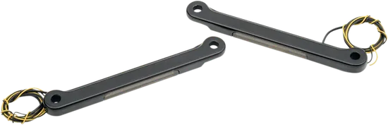 Alloy Art Black Bar Front Turn Signal Lights w Smoked Lens LED