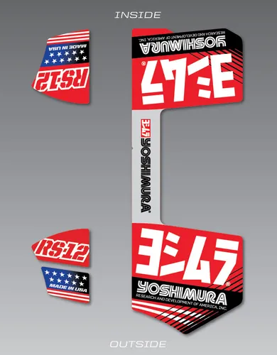 Yoshimura Muffler Exhaust Tail Pipe RS-12 Decal Sticker