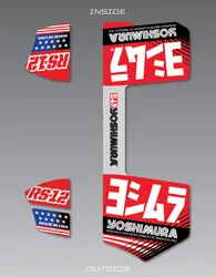 Yoshimura Muffler Exhaust Tail Pipe RS-12 Decal Sticker