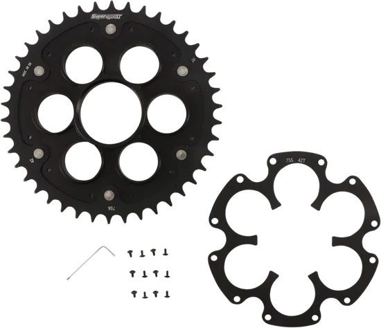 Supersprox Edge Rear Conversion Drive Sprocket With Color Insert 42T