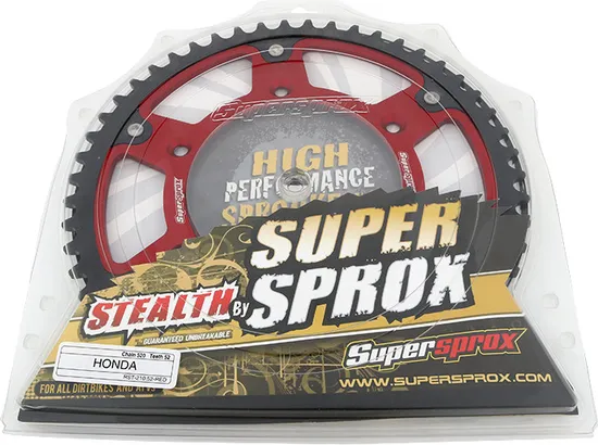 Supersprox Stealth Rear Drive Sprocket Red 52 T