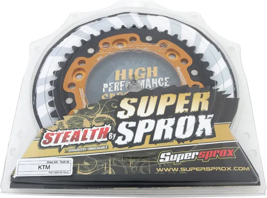 Supersprox Stealth Rear Drive Sprocket Gold 42 T