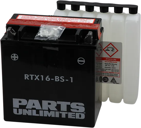 Parts Unlimited AGM Maintenance Free Battery YTX16-BS-1