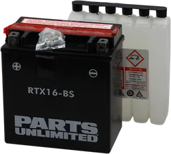 Parts Unlimited AGM Maintenance Free Battery YTX16-BS