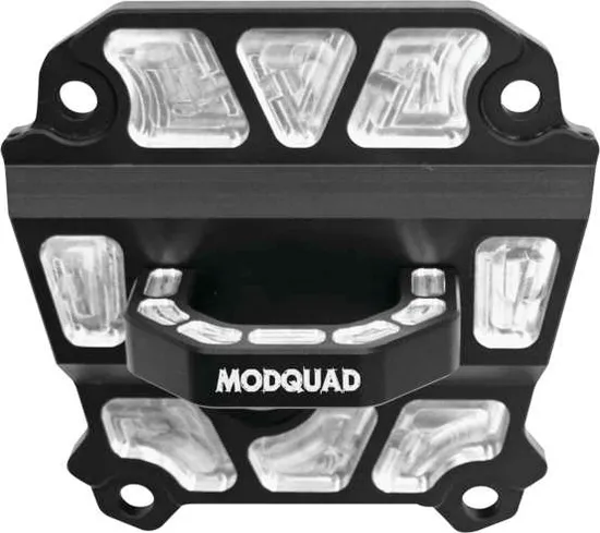 Modquad 58in Al Rear Radius Rod Support Plate Black w Tow Hook