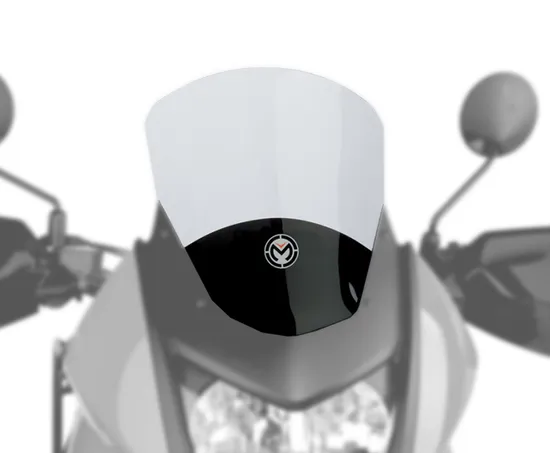 Moose Clear w Silkscreen +2" Adventure Acrylic Windscreen Windshield