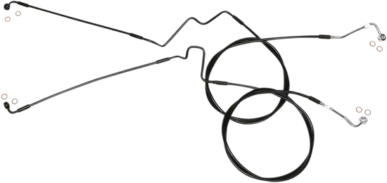 Magnum XR Front Lower Brake Line Kit Black Blk ABS 14in.