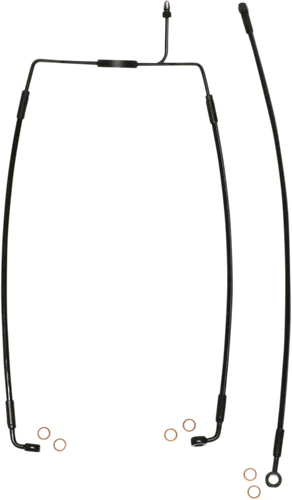 Magnum XR Front Brake Line Kit Complete Black Blk Non-ABS 31in. 8 Over