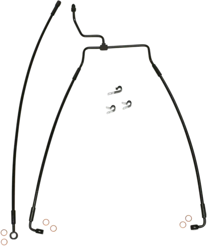 Magnum XR Front Brake Line Kit Complete Black Blk Non-ABS 25in. 4 Over