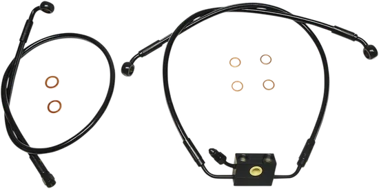 Magnum XR Front Brake Line Kit Complete Black Blk ABS 26in. 4 Over