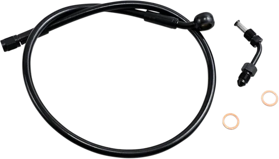Magnum XR Front Upper Brake Line Kit w Adapter Black Blk ABS 25in. 4 Over
