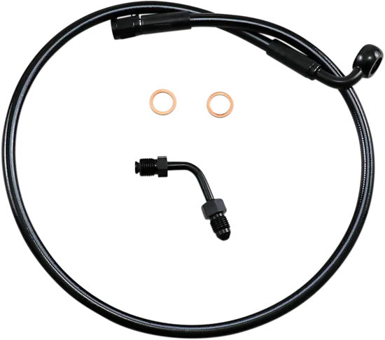 Magnum XR Front Upper Brake Line Kit w Adapter Black Blk ABS 27in. 6 Over