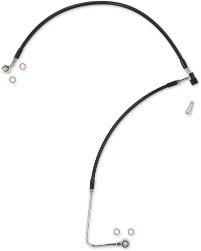 Magnum XR Front Lower Brake Line Kit Black Chrome ABS 20.25in. 1