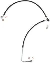 Magnum XR Front Lower Brake Line Kit Black Chrome ABS 20.25in.