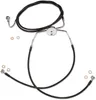 Magnum XR Front Lower Brake Line Kit Black Chrome ABS 15.25in.