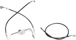 Magnum XR Front Brake Line Kit Complete Black Chrome Non-ABS 23in. 4 Over