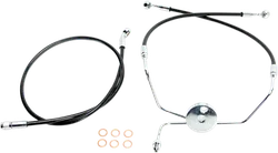 Magnum XR Front Brake Line Kit Complete Black Chrome Non-ABS 33in. 14 Over