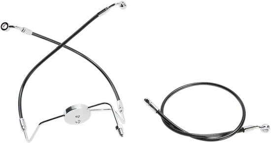 Magnum XR Front Brake Line Kit Complete Black Chrome Non-ABS 27in. 4 Over