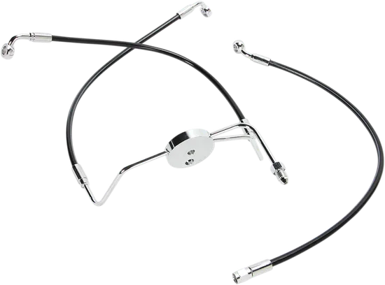 Magnum XR Front Brake Line Kit Complete Black Chrome Non-ABS 25in. 6 Over