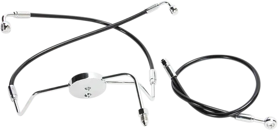 Magnum XR Front Brake Line Kit Complete Black Chrome Non-ABS 27in. 8 Over