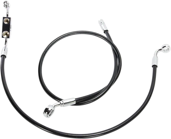 Magnum XR Front Brake Line Kit Complete Black Chrome Non-ABS 34in. 10 Over