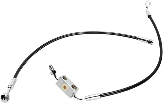 Magnum XR Front Brake Line Kit Complete Black Chrome Non-ABS 25in. 8 Over