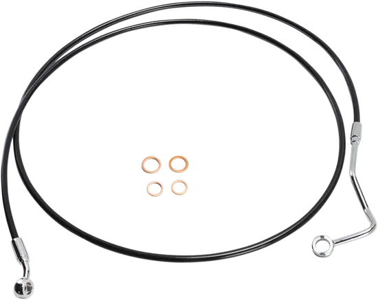 Magnum XR Front Upper Brake Line Kit Black Chrome ABS 74in. 10 Over