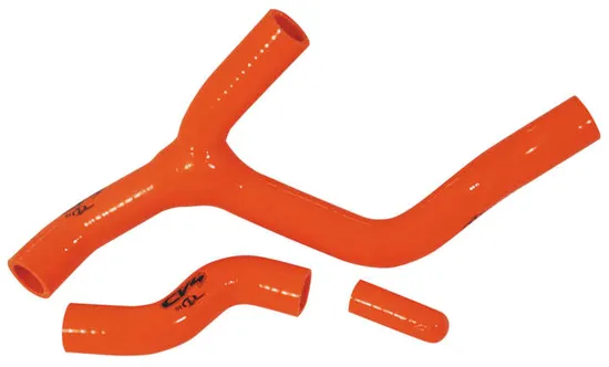 CV4 Performance Silicone Radiator Hose Y Kit Orange 2pc