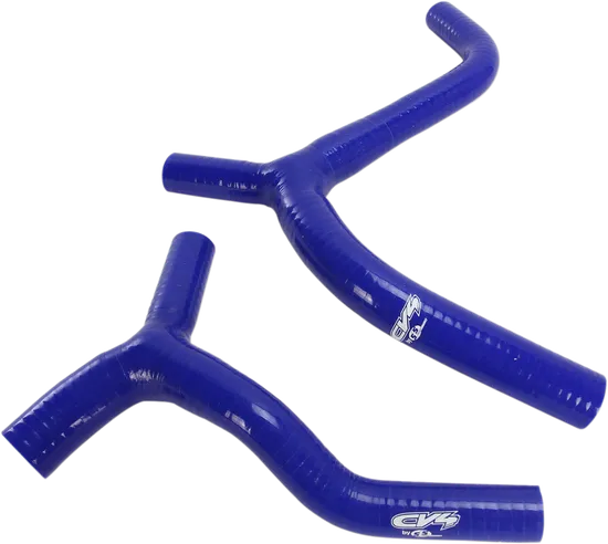CV4 Performance Silicone Radiator Hose Y Kit Blue 2pc