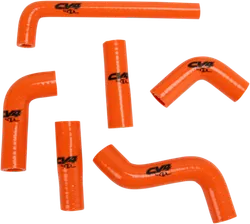 CV4 Performance Silicone Radiator Hose Kit Orange 6pc