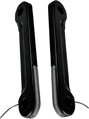 Alloy Art Black Bar Front Turn Signal Lights w Smoked Lens LED