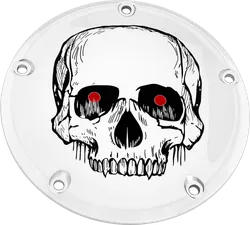 CE Chrome Billet Skull Derby Cover
