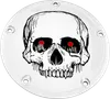 CE Chrome Billet Skull Derby Cover