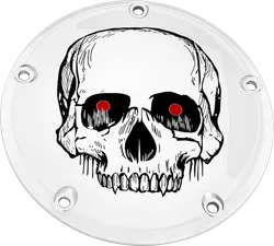CE Chrome Billet Skull Derby Cover
