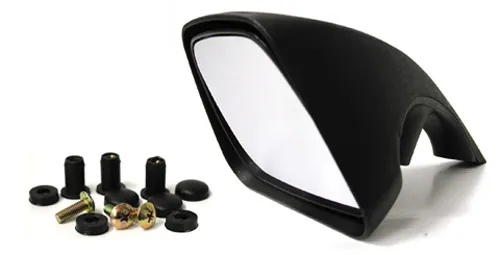 SP1 Black Flared Rear View Windshield Mirror