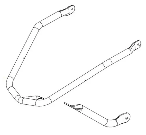 SP1  Black Heavy Duty Front Bumper