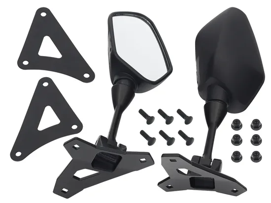 SP1 Black Side View Mirror Pair
