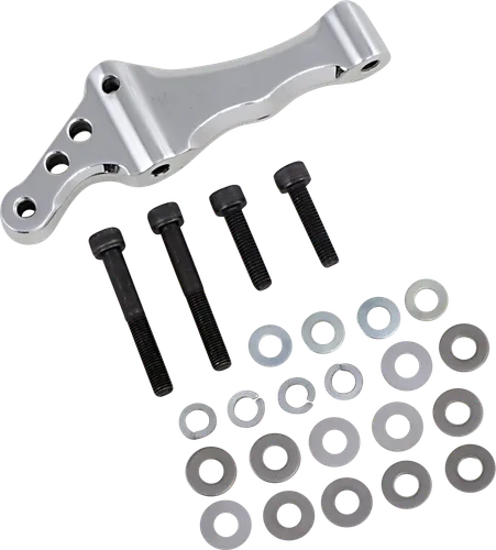 Speed Merchant Left Polished 13in Radial Front Brake Caliper Mount