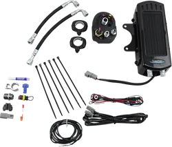 UC Frame Tube Mount Engine Oil Cooler Kit Gloss Black