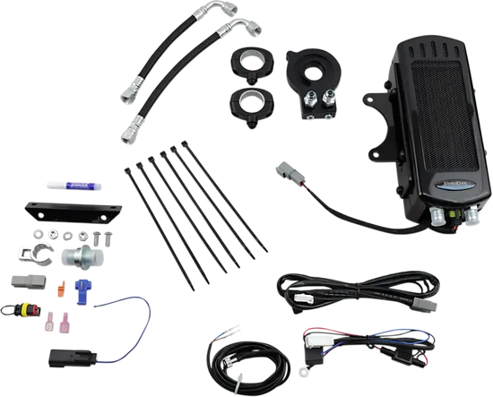 UC Frame Tube Mount Engine Oil Cooler Kit Gloss Black