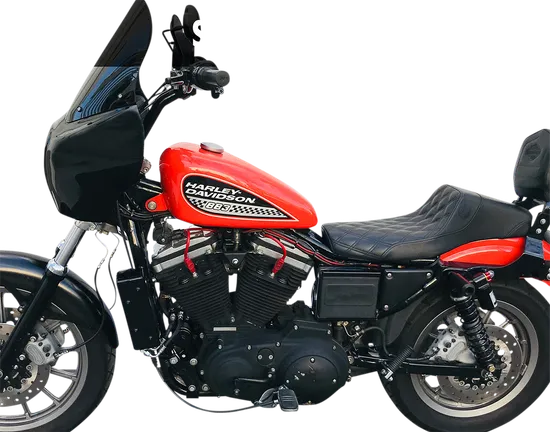 UC Frame Tube Mount Engine Oil Cooler Kit Gloss Black