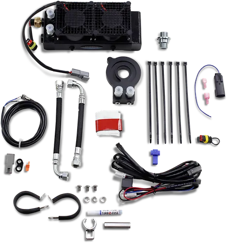 UC Frame Tube Mount Engine Oil Cooler Kit Black Naked