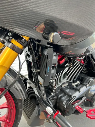 UC Frame Tube Mount Engine Oil Cooler Kit Black Chopped