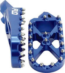 Flo Adventure Snow Footpegs Driver Foot Pegs Pair Blue