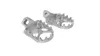Flo Pro Series Footpegs Driver Foot Pegs Pair Stainless