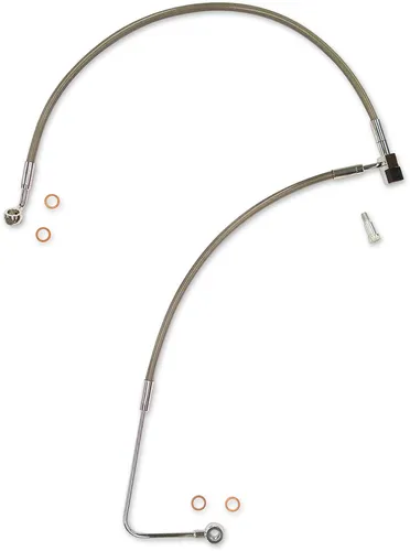 Magnum XR Front Lower Brake Line Kit Stainless Chrome ABS 20.25in.
